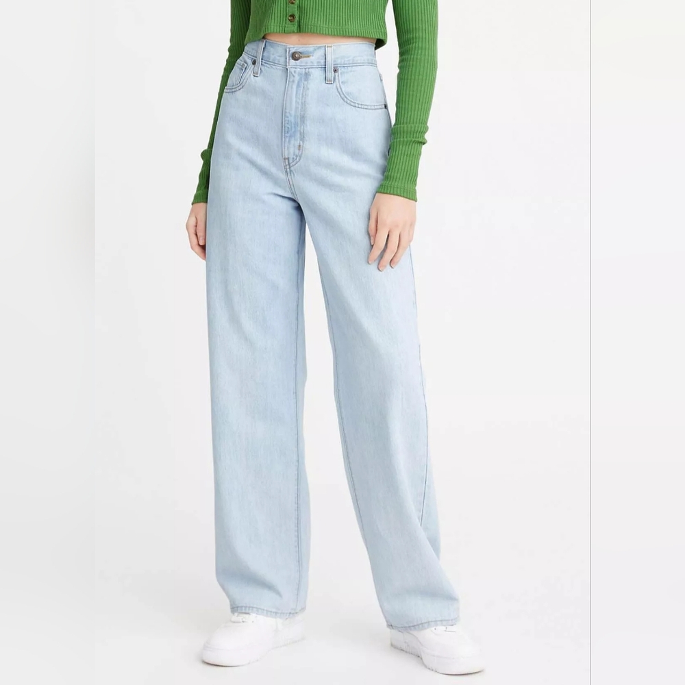 NWT Levi's High Waisted Straight Wide Leg Jeans, Joe Flush Blue, Size 30 X 29